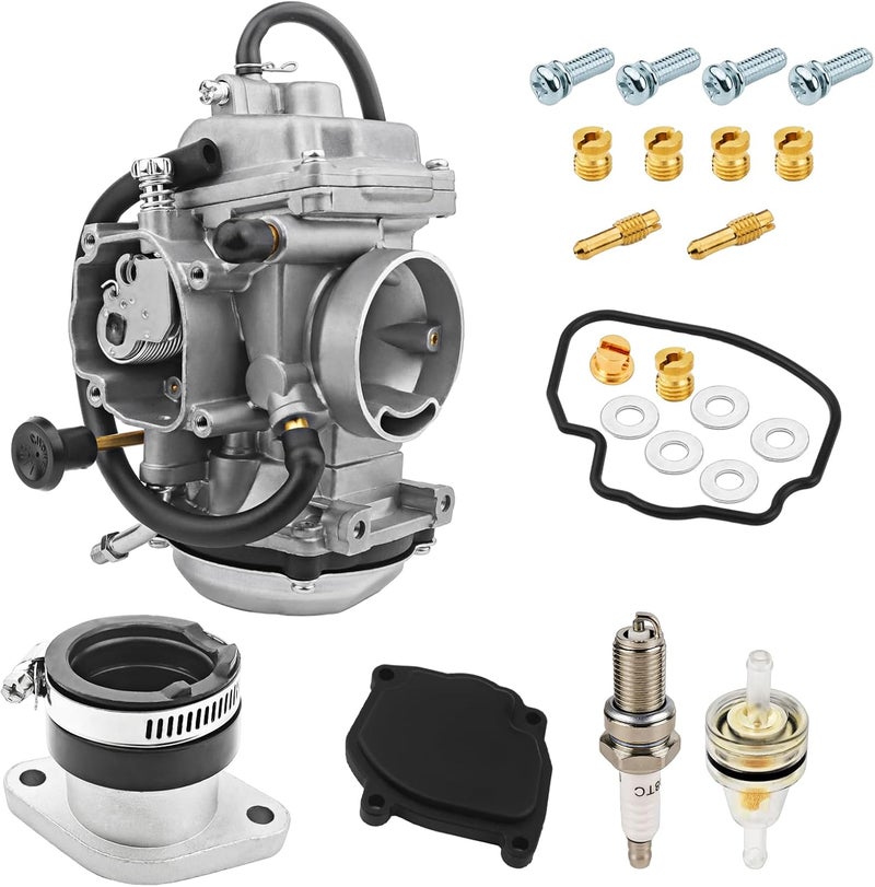 neivilu Carburetor Carb & Intake Manifold Boot For Yamaha Wolverine 350 YFM350 YFM350FX 1996-2005 4KB-14901-22-00 4KB-13586-01-00 - Image 5